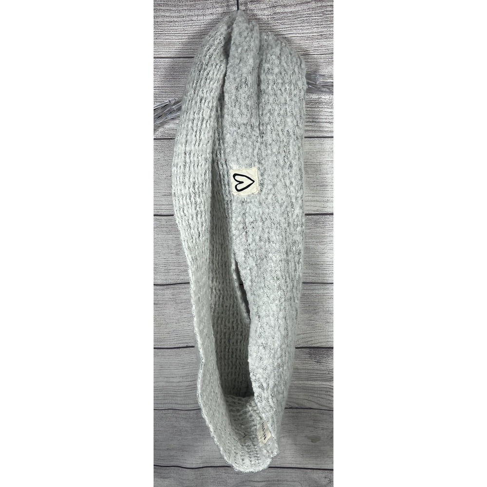 Rae Dunn Gray Knit Infinity Scarf for Women Solid Pattern One Size